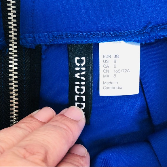 H&M Skirts Hm Divided Blue Pleated Mini Skirt Poshmark